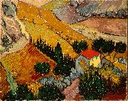 Vincent Van Gogh Landscape with House and Ploughman oil